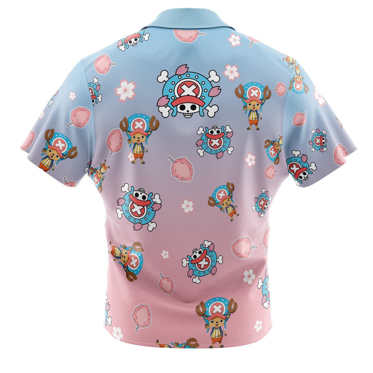 Chopper Pattern One Piece Pirates Button Up Hawaiian Shirt