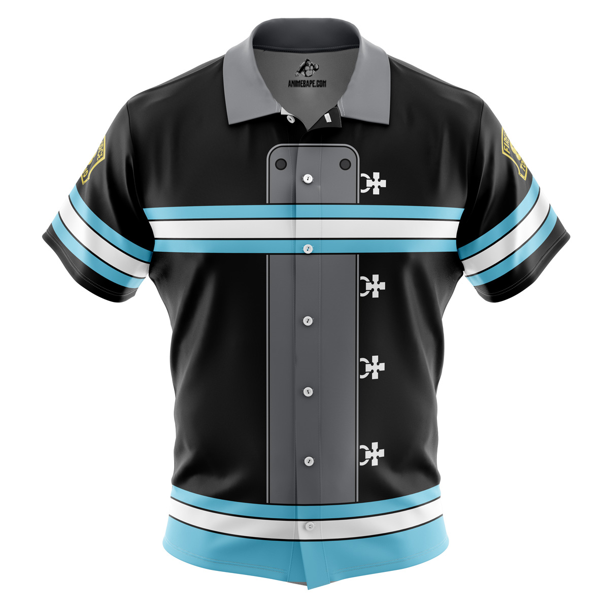 Company 8 Fire Force Button Up Hawaiian Shirt