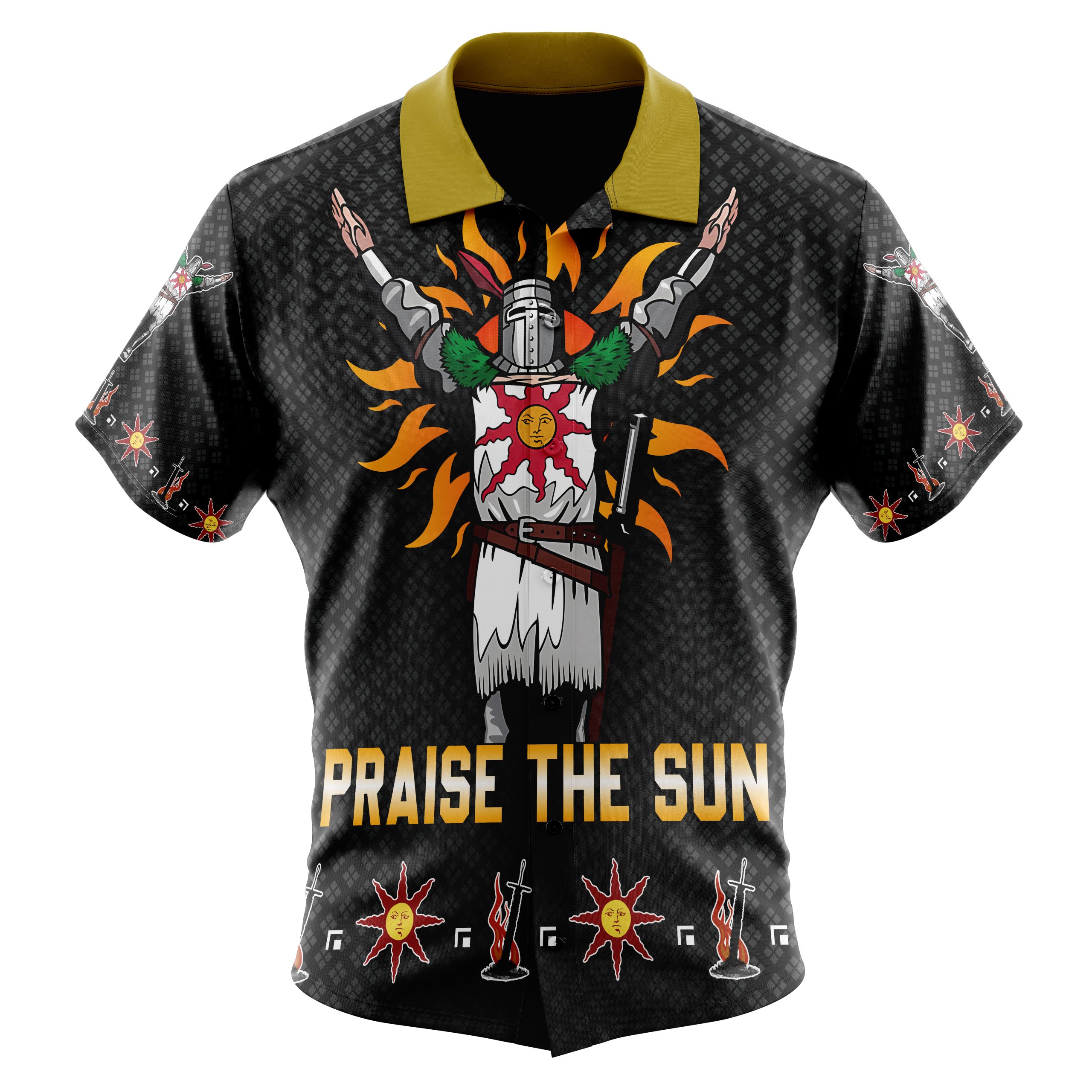 Dark Souls Praise the Sun Button Up Hawaiian Shirt PR-244940-1