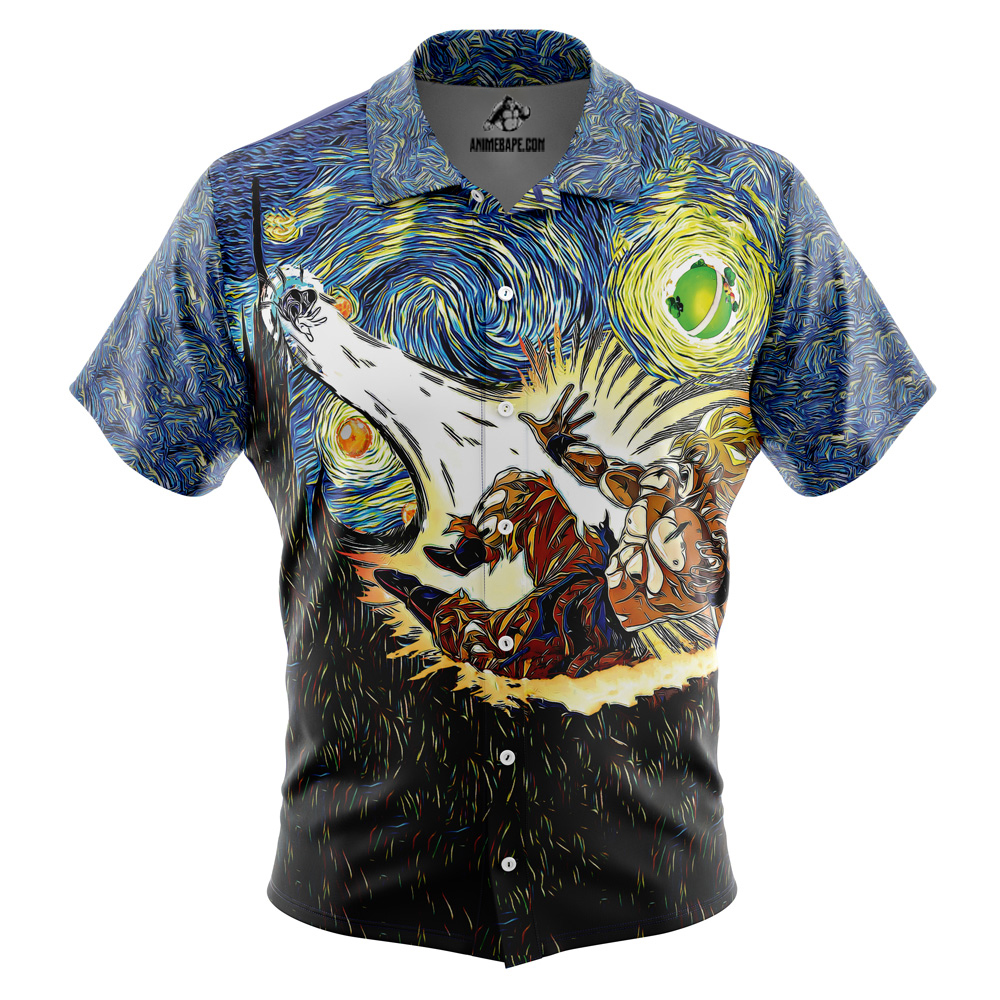 DBZ Starry Night Button Up Hawaiian Shirt
