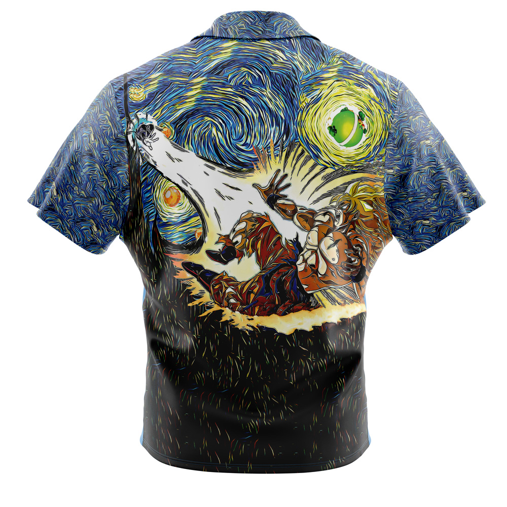 DBZ Starry Night Button Up Hawaiian Shirt