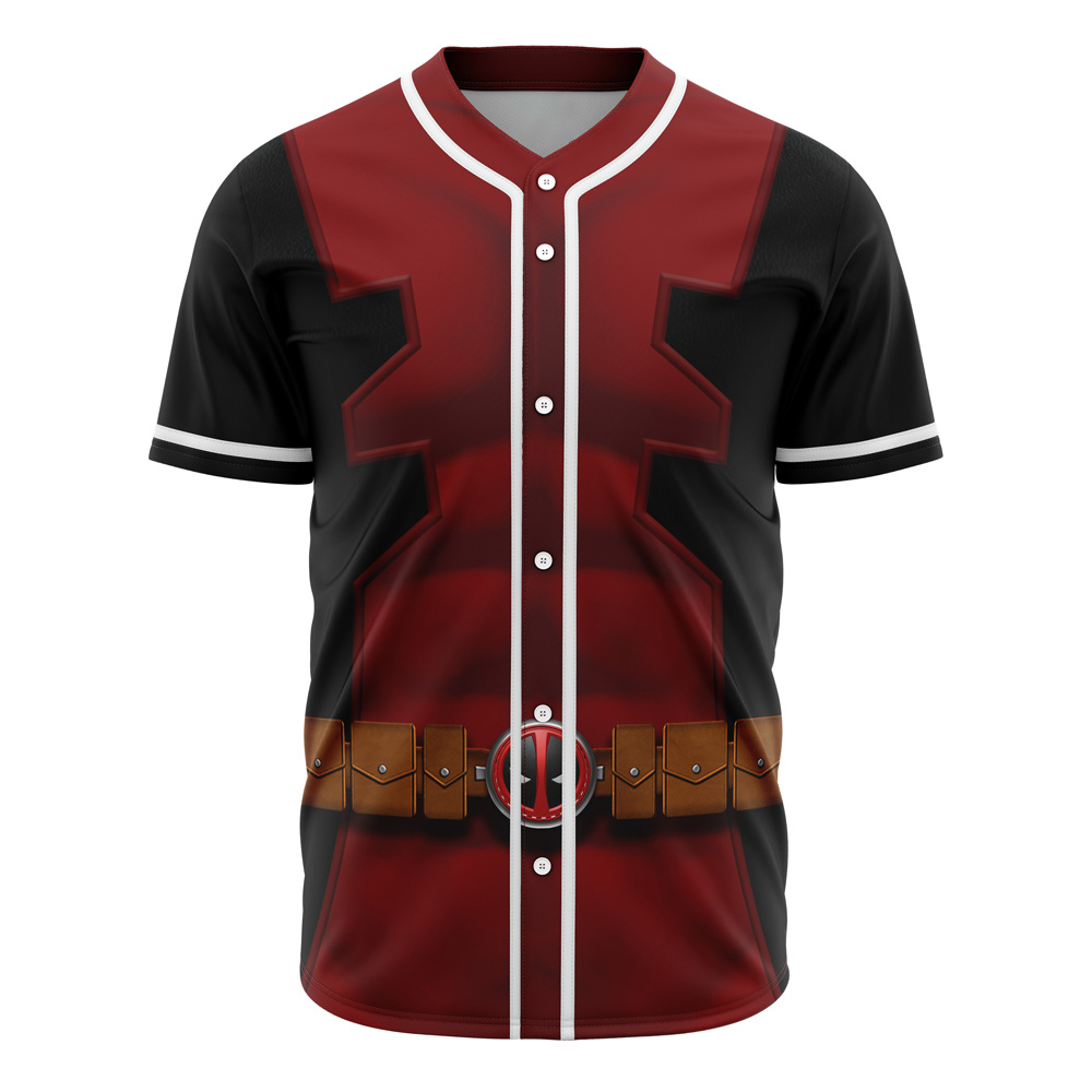 Deadpool Cosplay Marvel Baseball Jersey