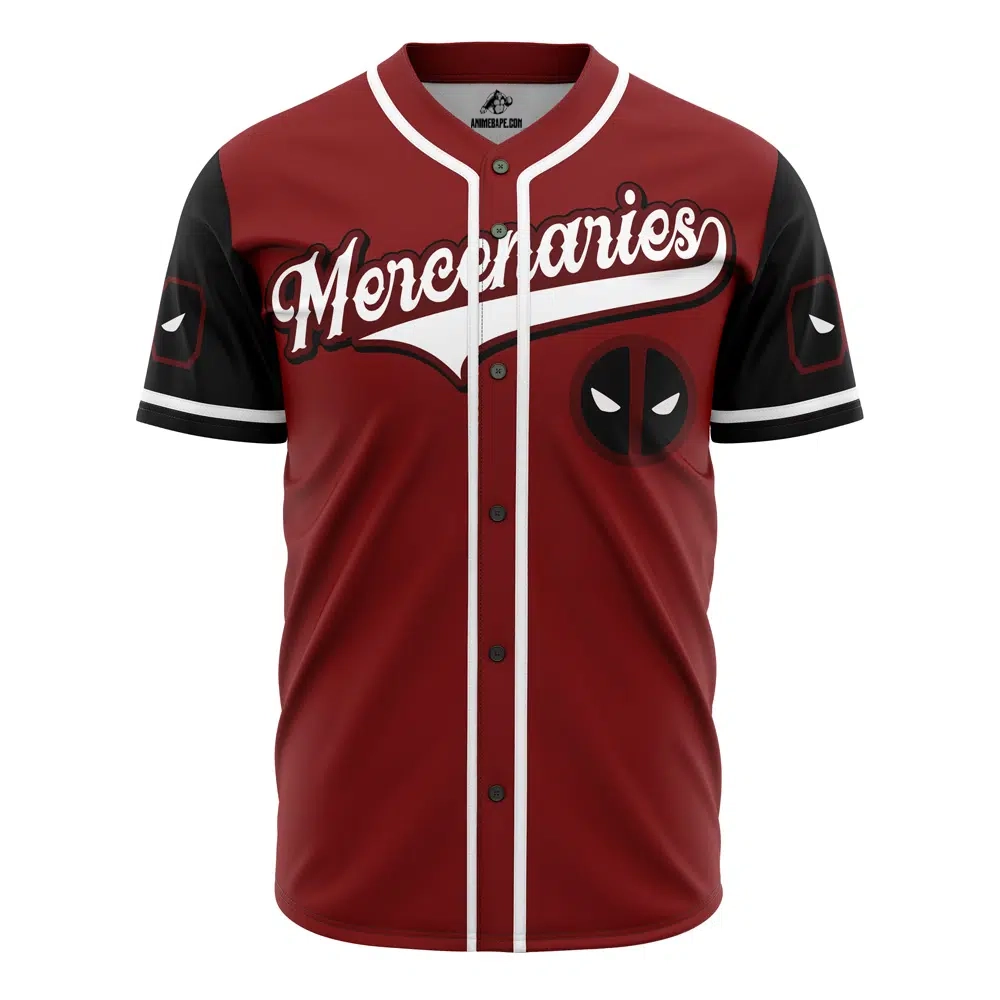 Deadpool Mercenaries Marvel Baseball Jersey