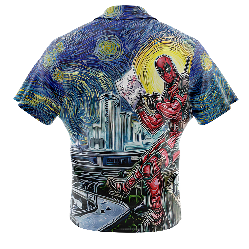 Deadpool Starry Night Button Up Hawaiian Shirt 826467-2