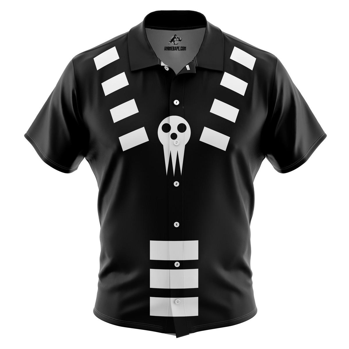 Death the Kid Soul Eater Button Up Hawaiian Shirt Casual Beachwear