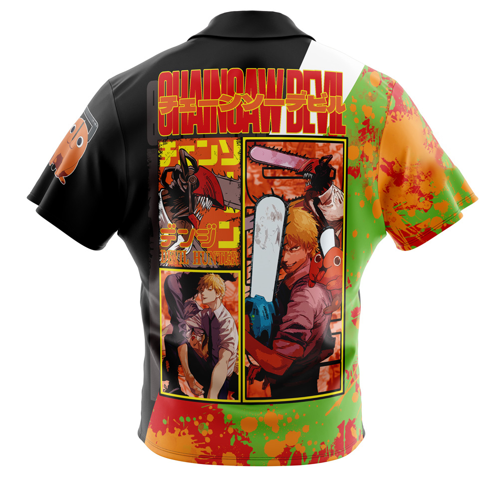Denji Chainsaw Man Button Up Hawaiian Shirt