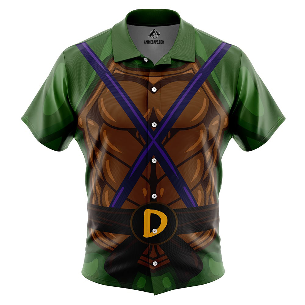 Donatello Teenage Mutant Ninja Turtles Button Up Hawaiian Shirt