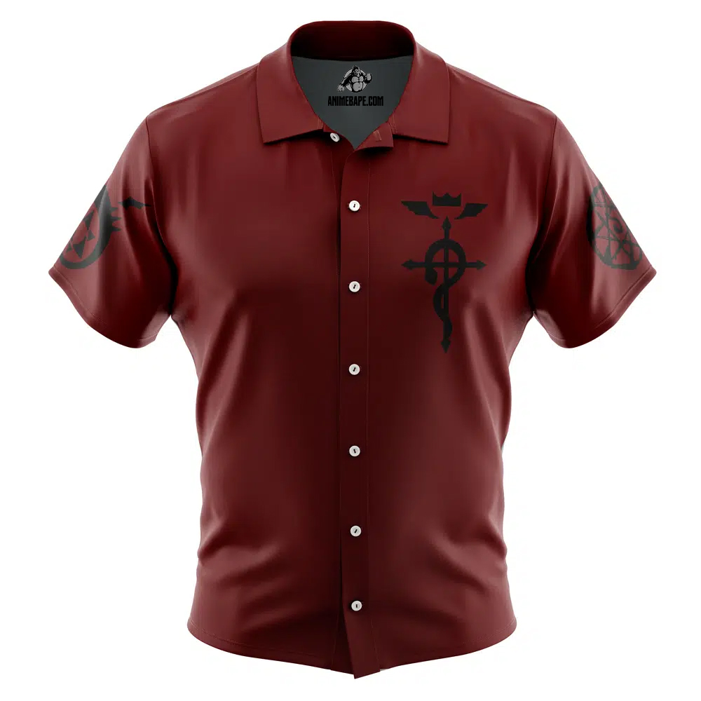 Edward V2 Full Metal Alchemist Button Up Hawaiian Shirt