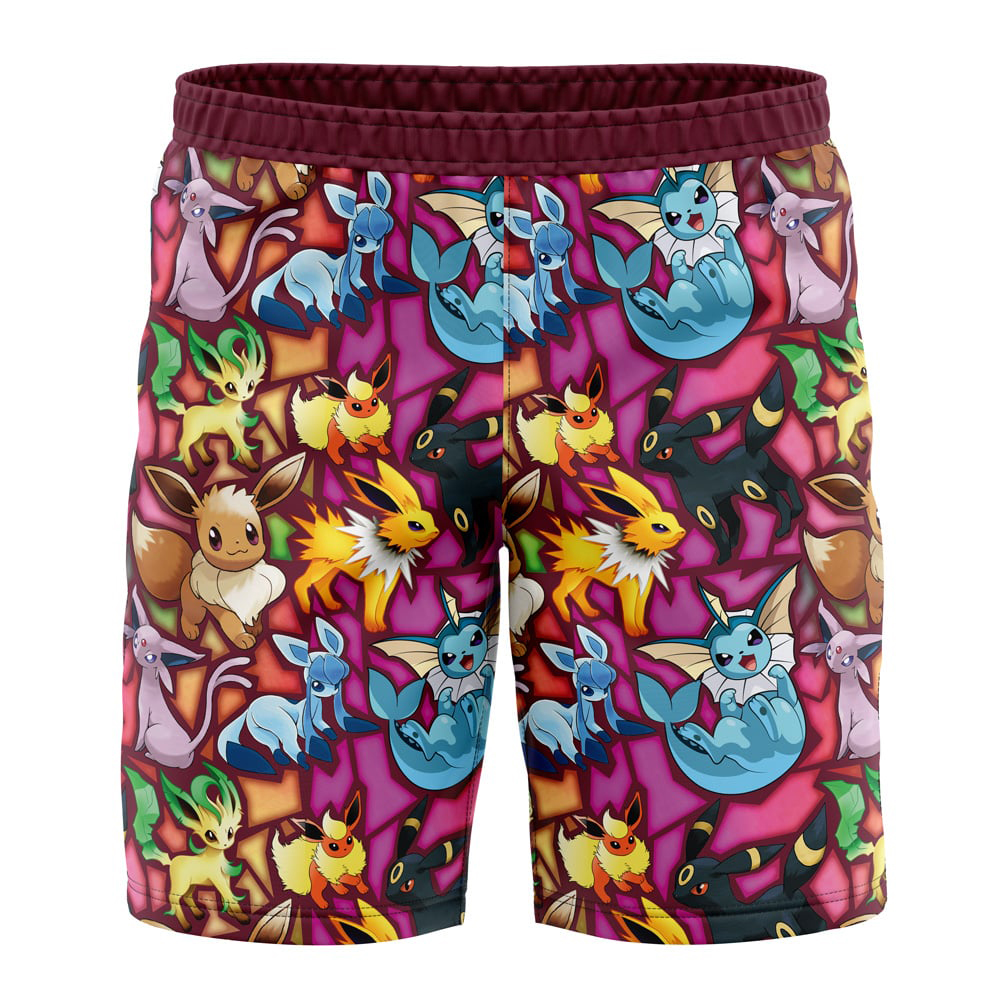 Eevee Evolutions Pokemon Board Shorts Swim Trunks
