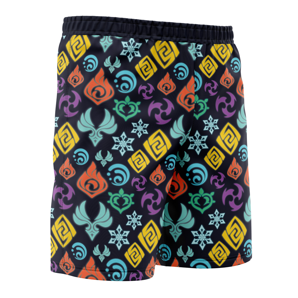 Elemental Visions Genshin Impact Board Shorts Swim Trunks