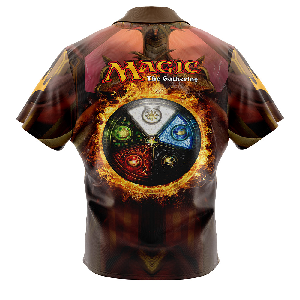 Elements of Magic the Gathering Button Up Hawaiian Shirt