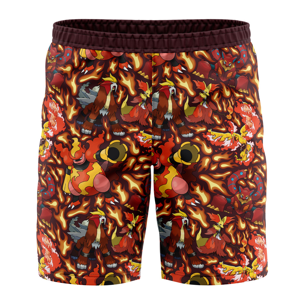 Fire Type Pokemon Pokemon Board Shorts Swim Trunks