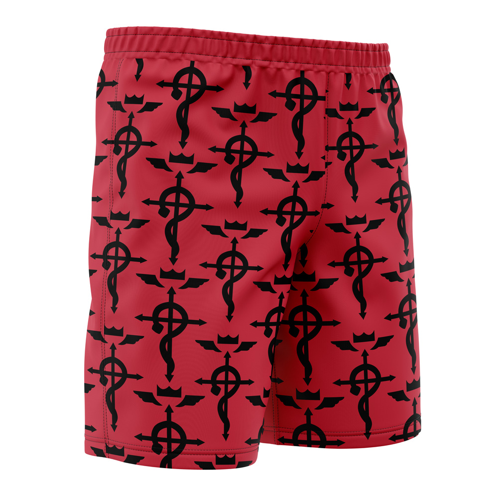 Flamel’s Cross Full Metal Alchemist Board Shorts Swim Trunks