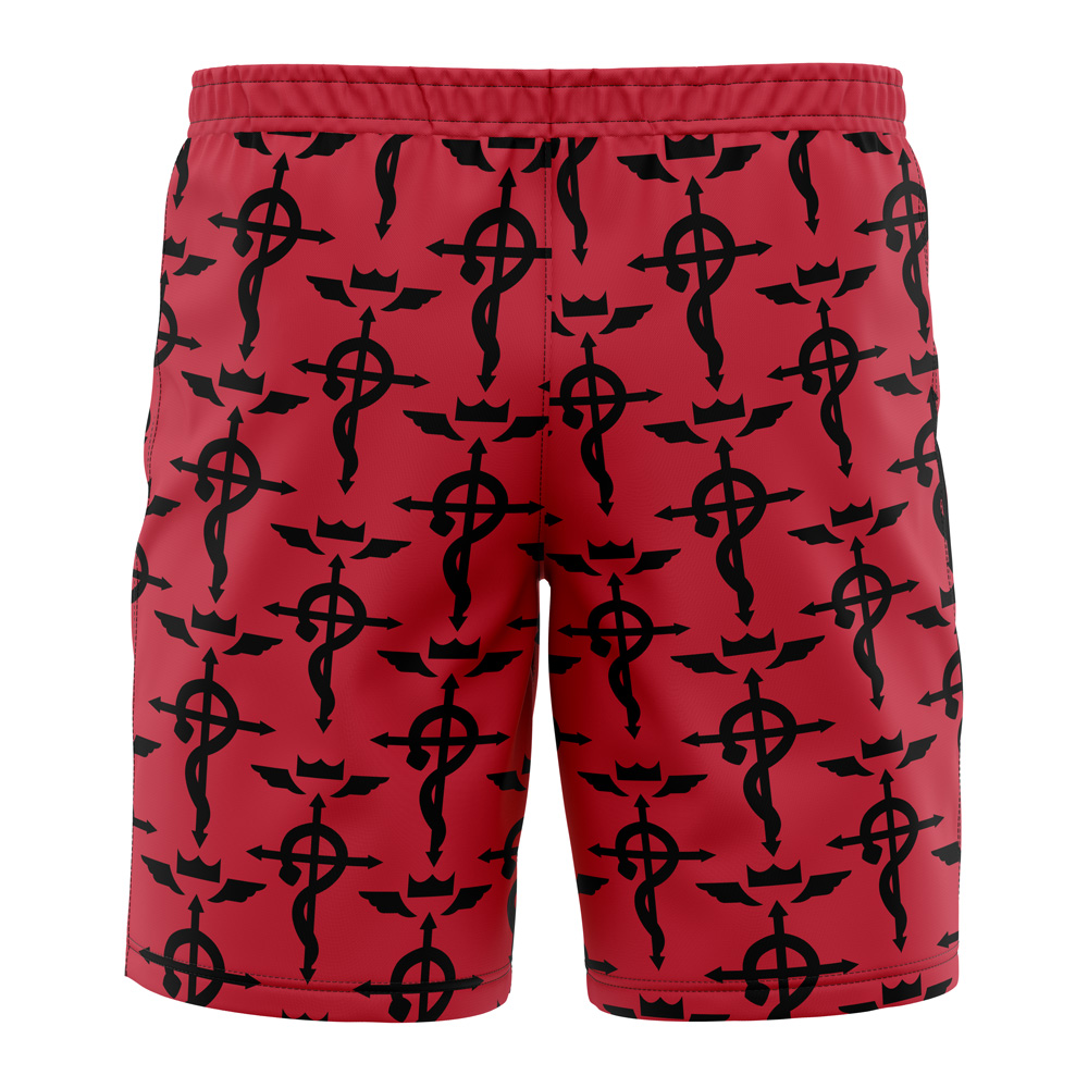 Flamel's Cross Full Metal Alchemist Board Shorts Swim Trunks