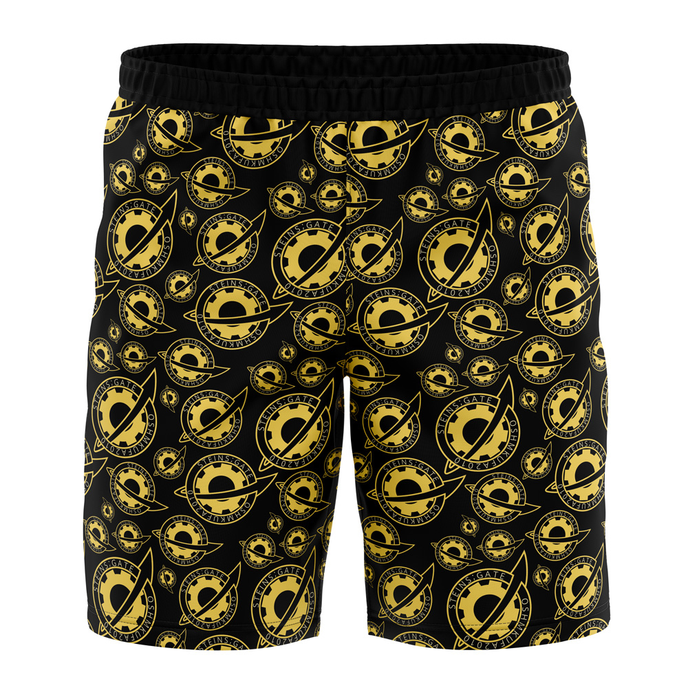 Future Gadget Lab Badge Steins Gate Board Shorts Swim Trunks