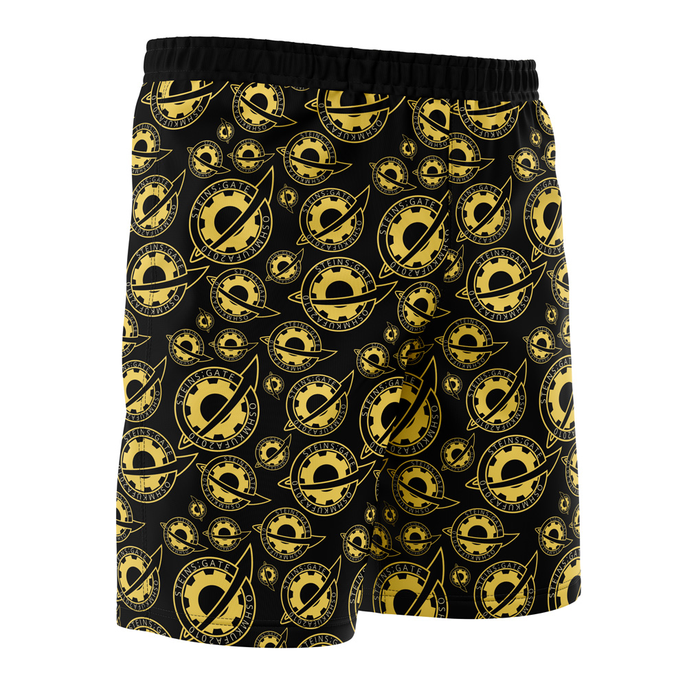 Future Gadget Lab Badge Steins Gate Board Shorts Swim Trunks