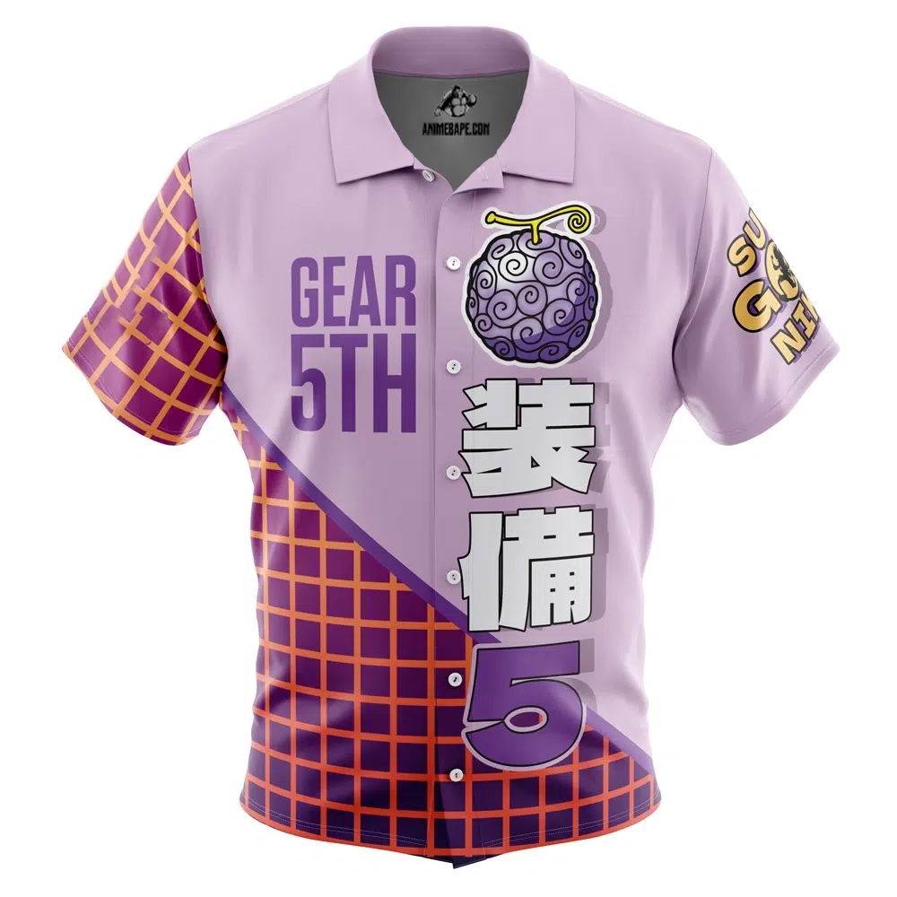 Gear 5th Luffy V2 One Piece Pirates Button Up Hawaiian Shirt