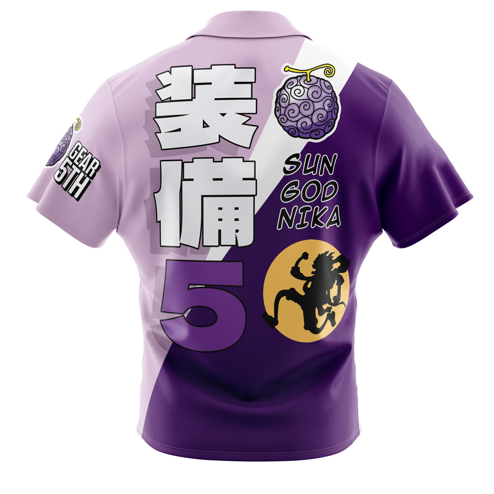 Gear 5th Luffy V5 One Piece Pirates Button Up Hawaiian Shirt