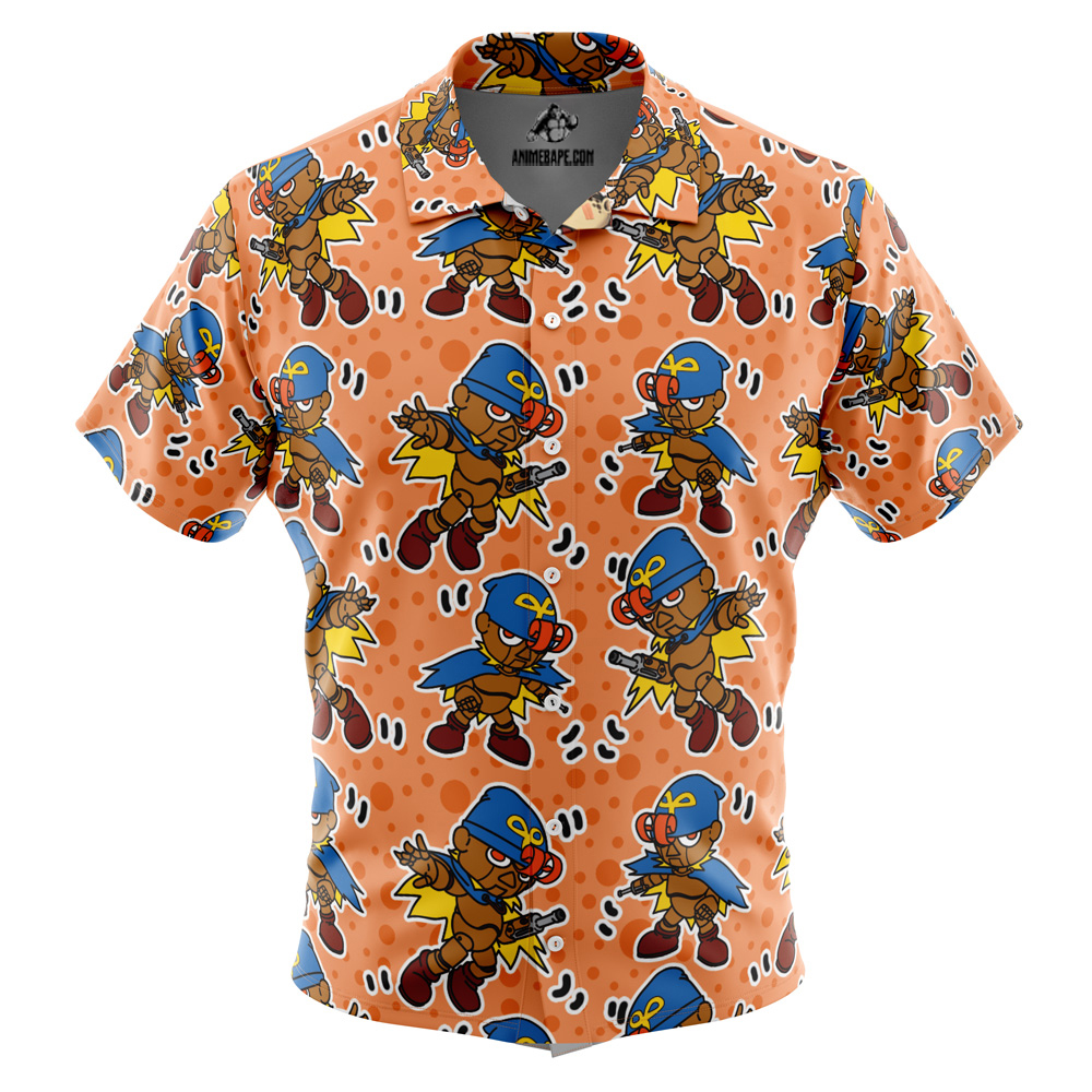 Geno Mario Bros Button Up Hawaiian Shirt
