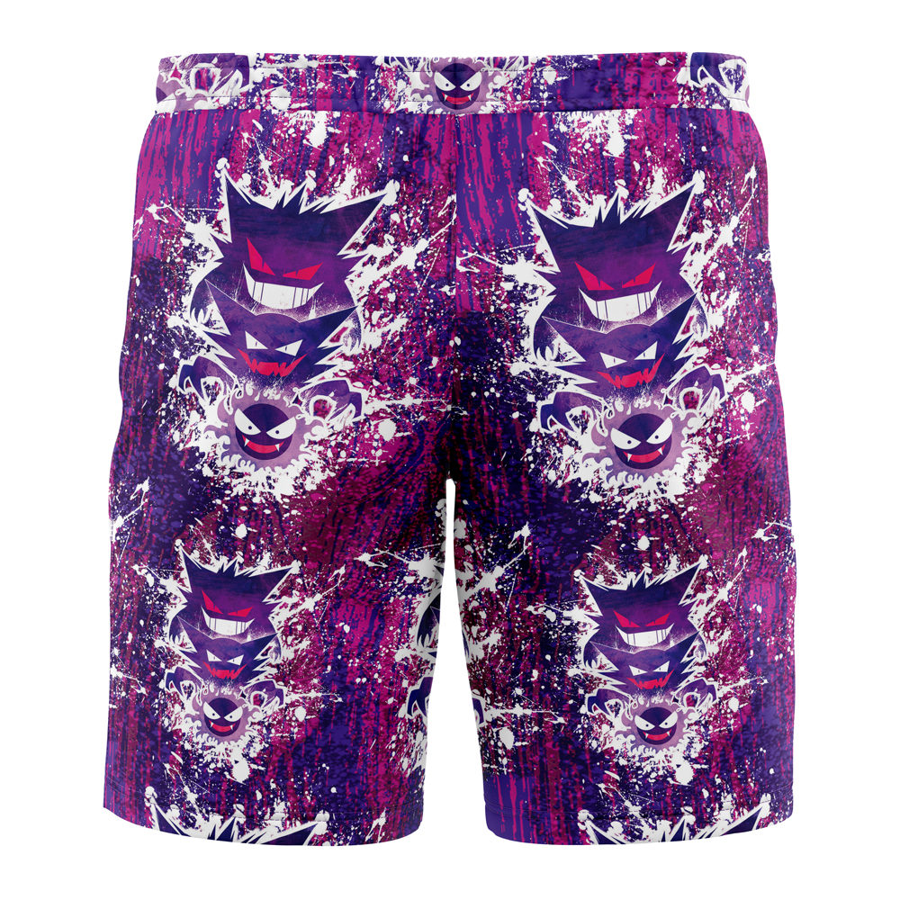 Ghostly Evolution Gastly Haunter Gengar Pokemon Board Shorts Swim Trunks