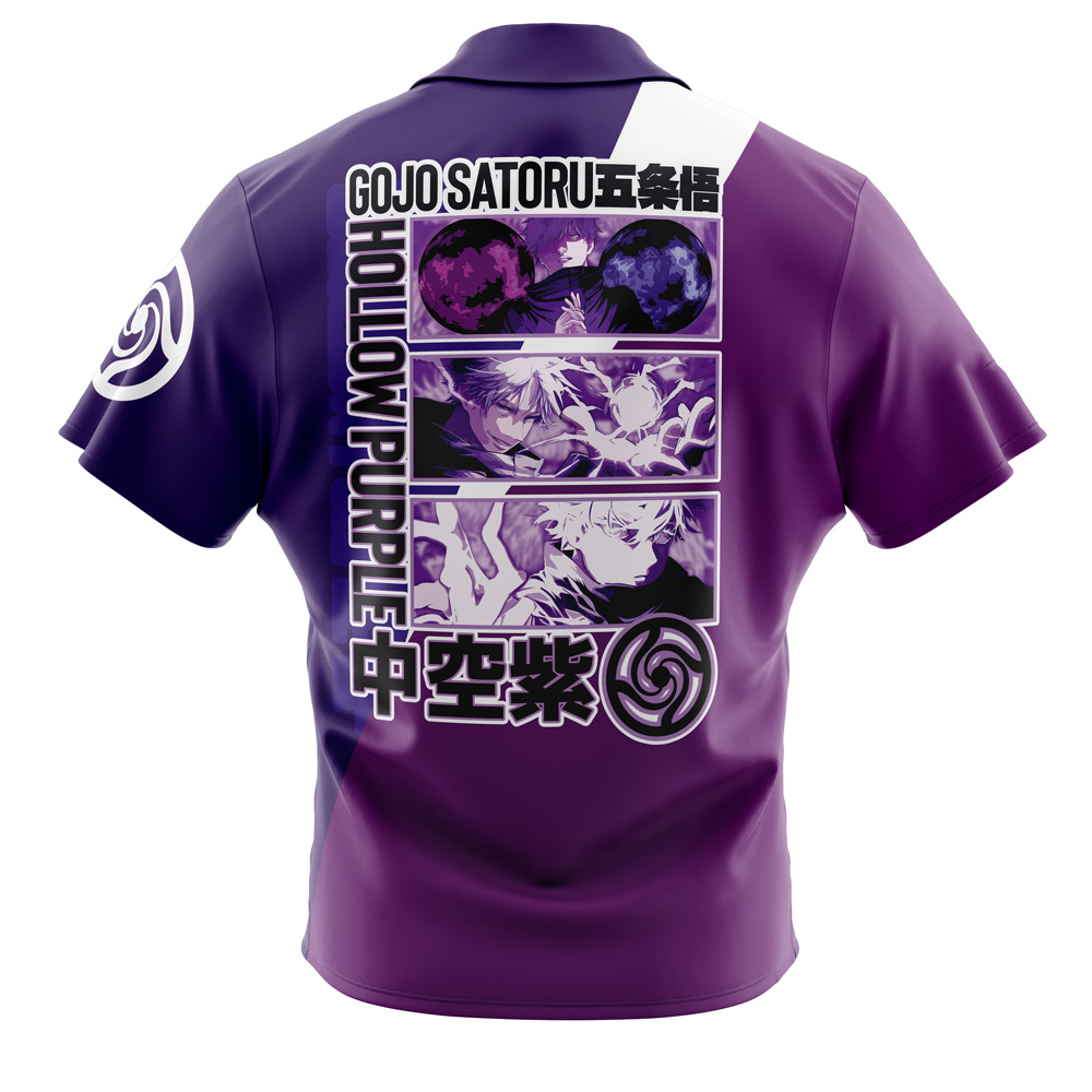 Gojo Satoru Hollow Purple Jujutsu Kaisen Button Up Hawaiian Shirt
