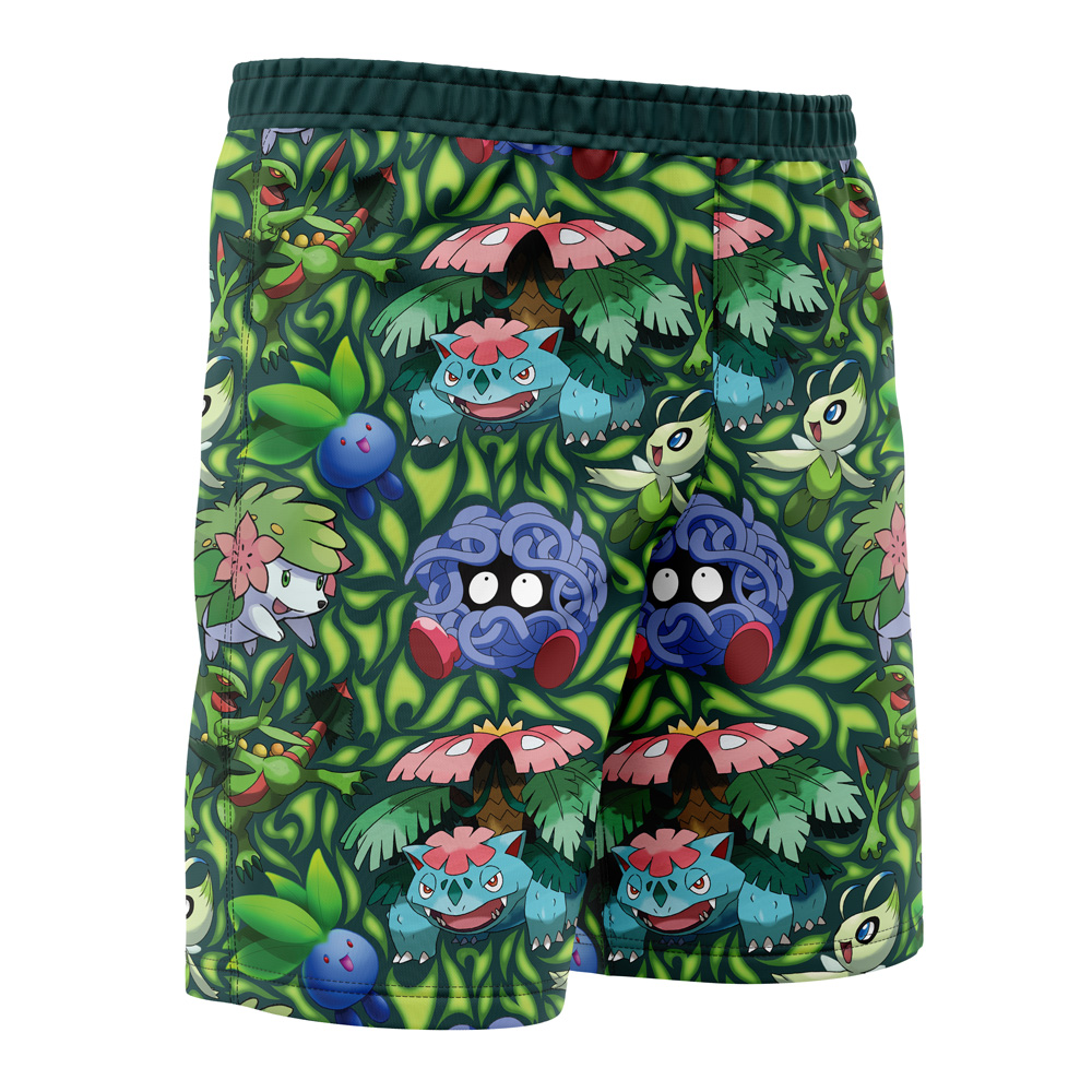 Grass Type Pokemon Pokemon Board Shorts Swim Trunks