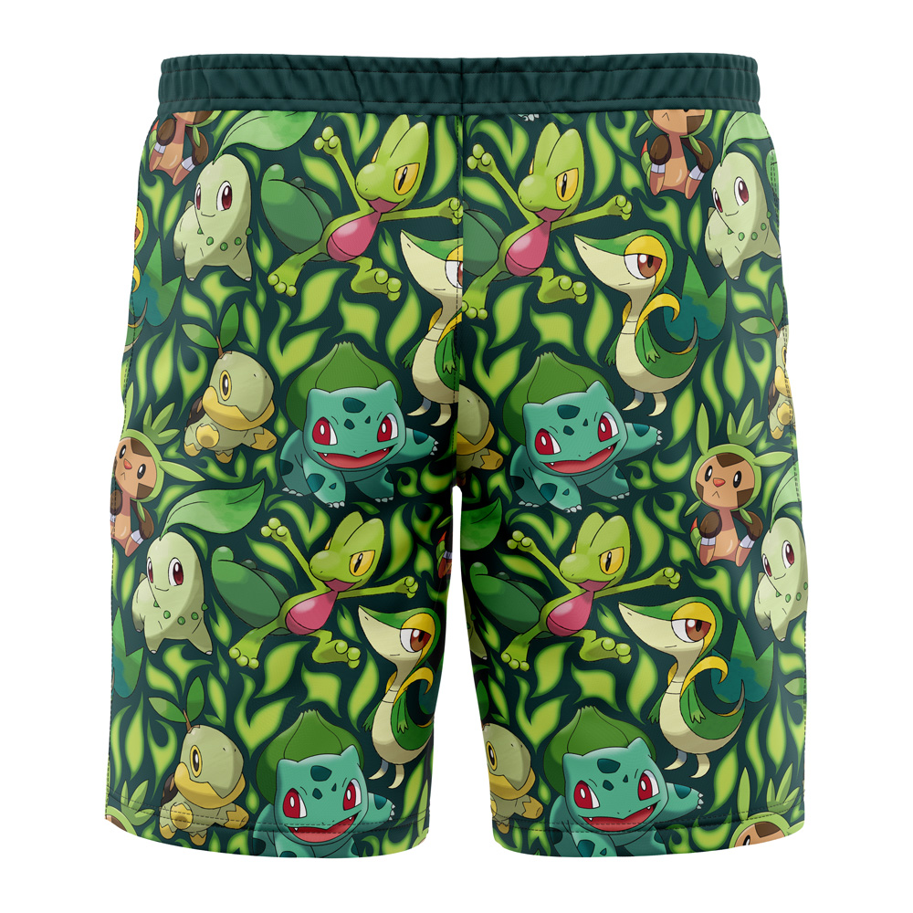 Grass Type Starters Pokemon Board Shorts Swim Trunks
