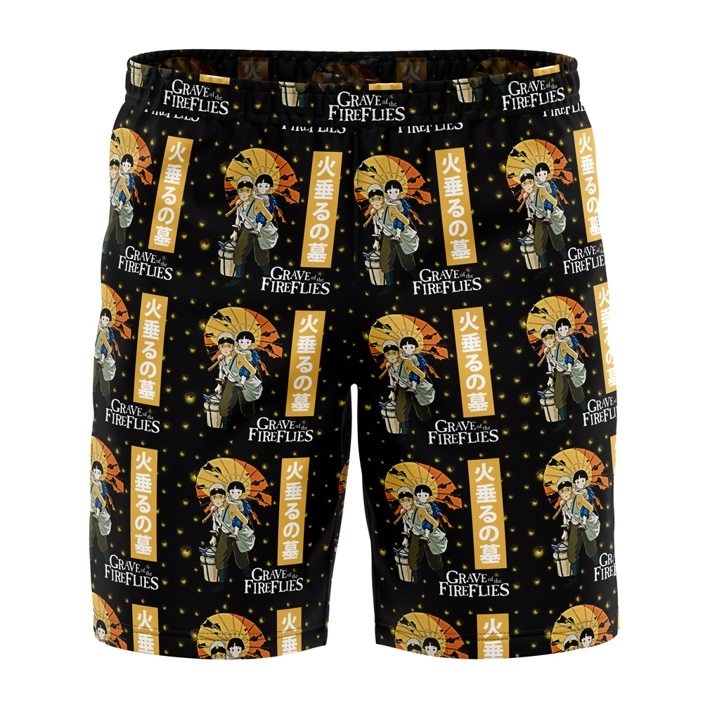 Grave of the Fireflies Studio Ghibli Board Shorts Swim Trunks