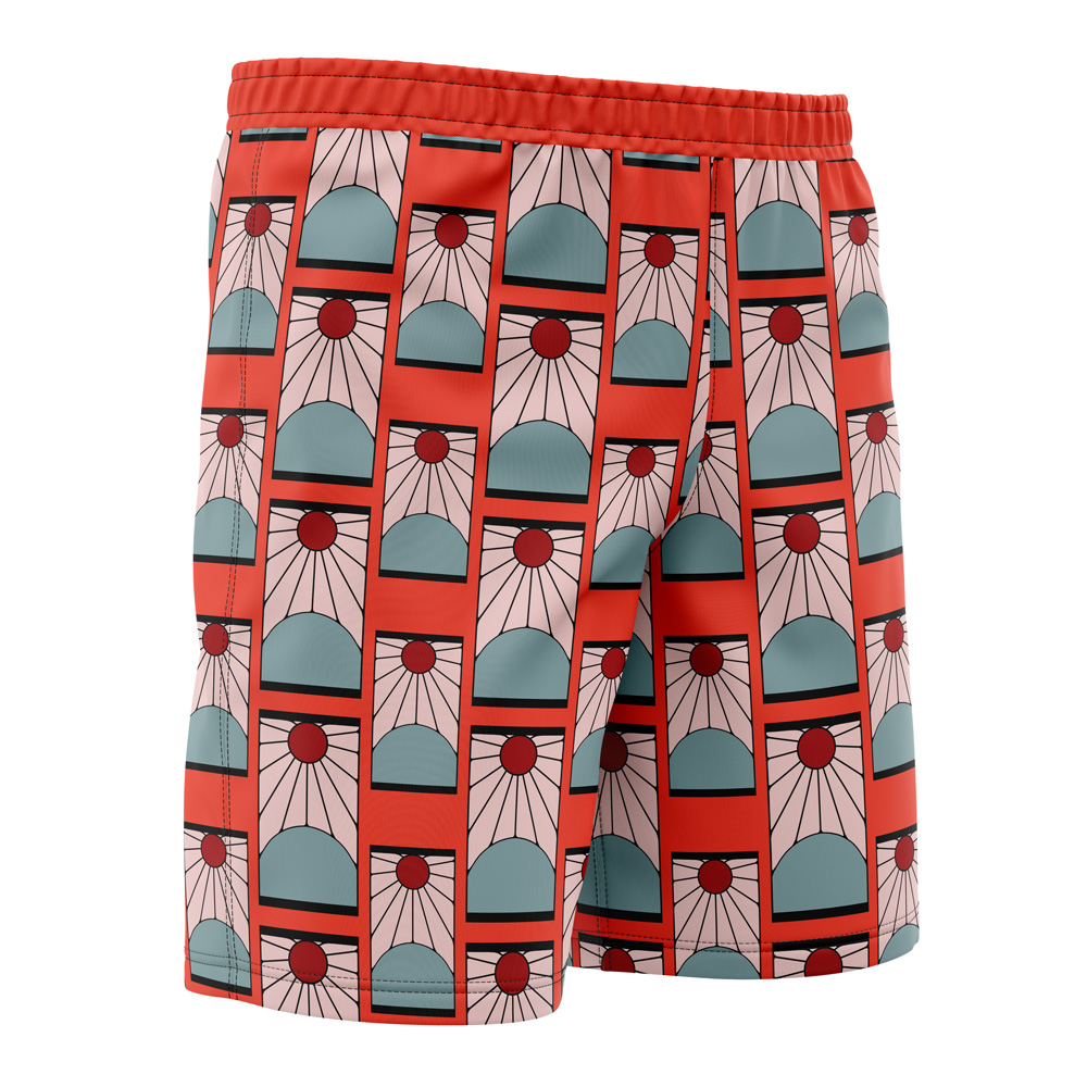 Hanafuda Earrings Demon Slayer Board Shorts Swim Trunks