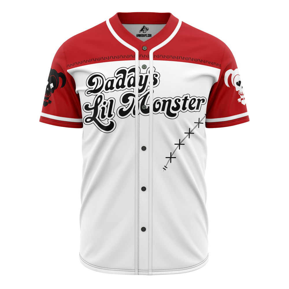 Harley Quinn Daddy's Lil Monster DC Comics Baseball Jersey