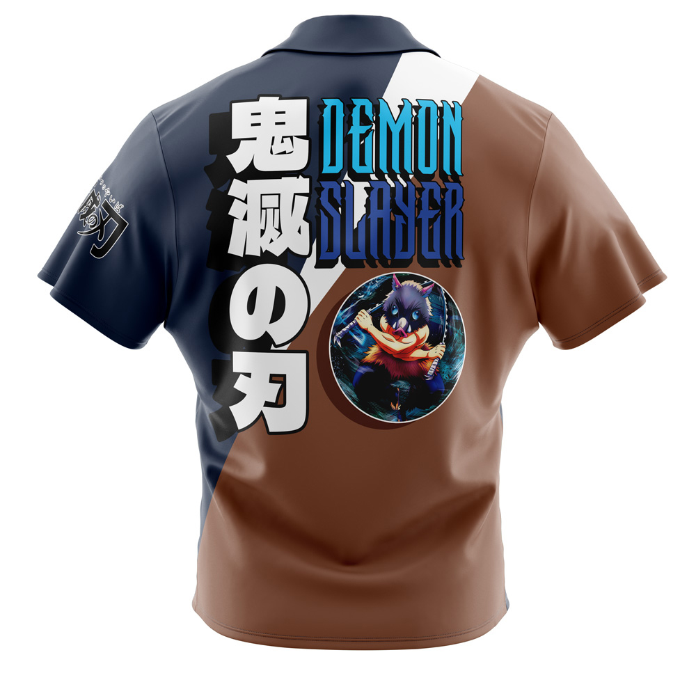 Hashibira Inosuke Demon Slayer Button Up Hawaiian Shirt