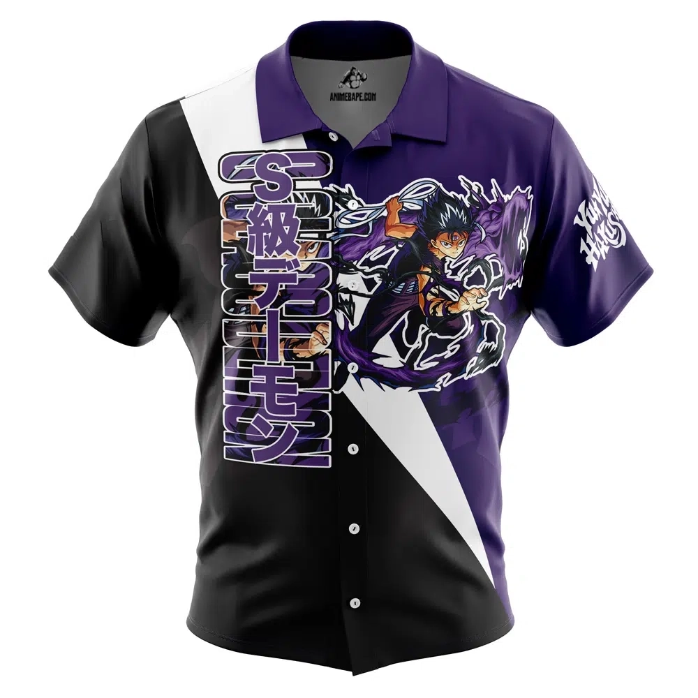Hiei Yuyu Hakusho Button Up Hawaiian Shirt