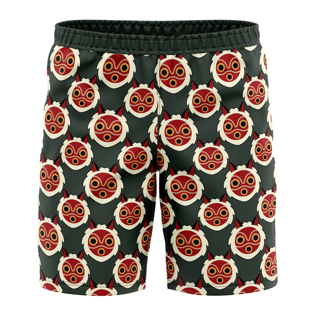 Hime's Mask Princess Mononoke Board Shorts Swim Trunks