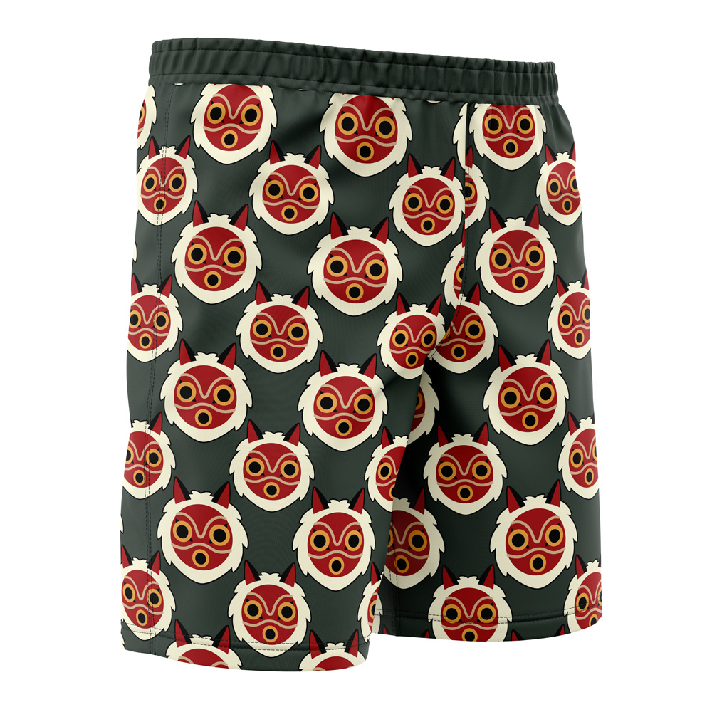 Hime’s Mask Princess Mononoke Board Shorts Swim Trunks