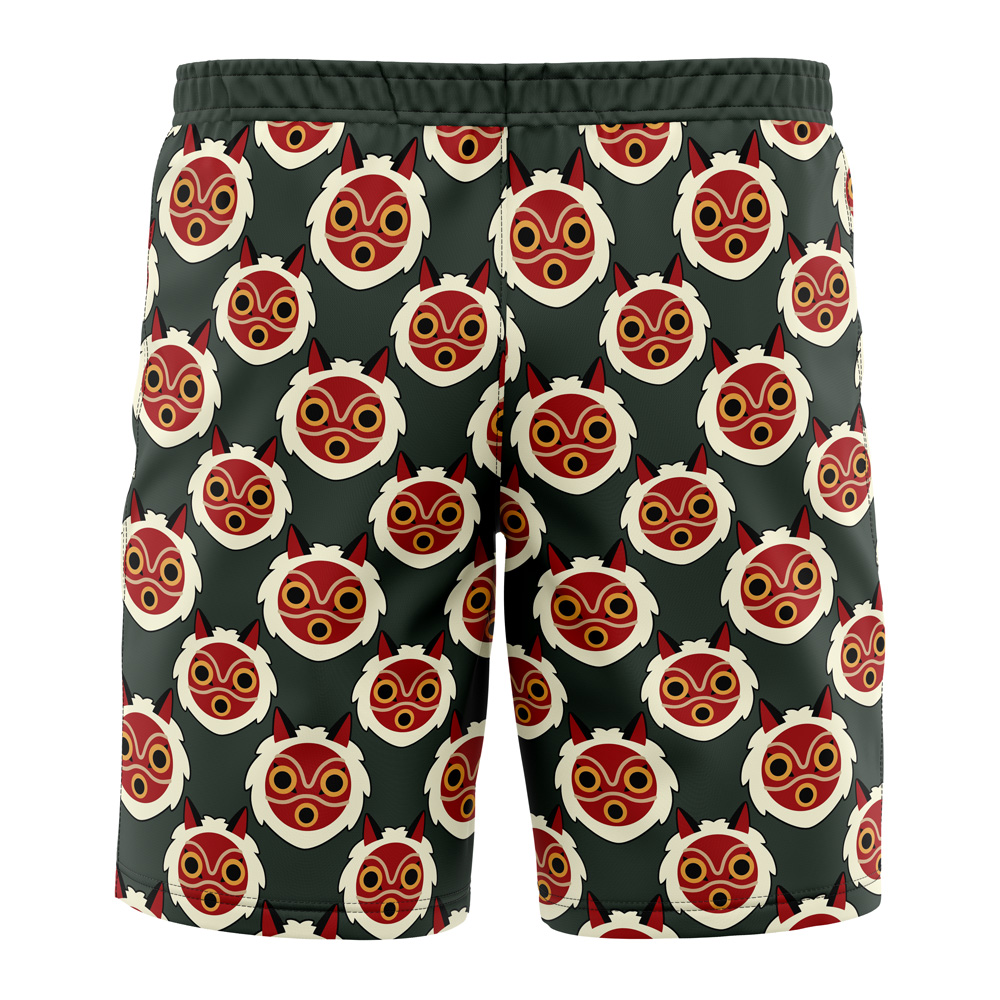 Hime's Mask Princess Mononoke Board Shorts Swim Trunks