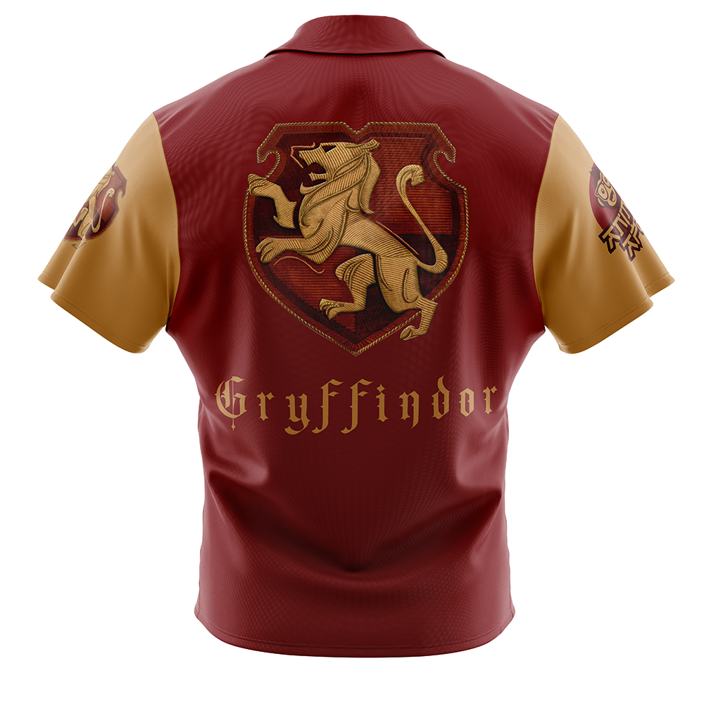 Hogwarts Legacy Gryffindor Harry Potter Button Up Hawaiian Shirt