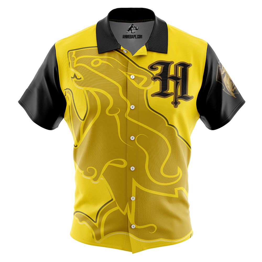 Hogwarts Legacy Hufflepuff V1 Harry Potter Button Up Hawaiian Shirt