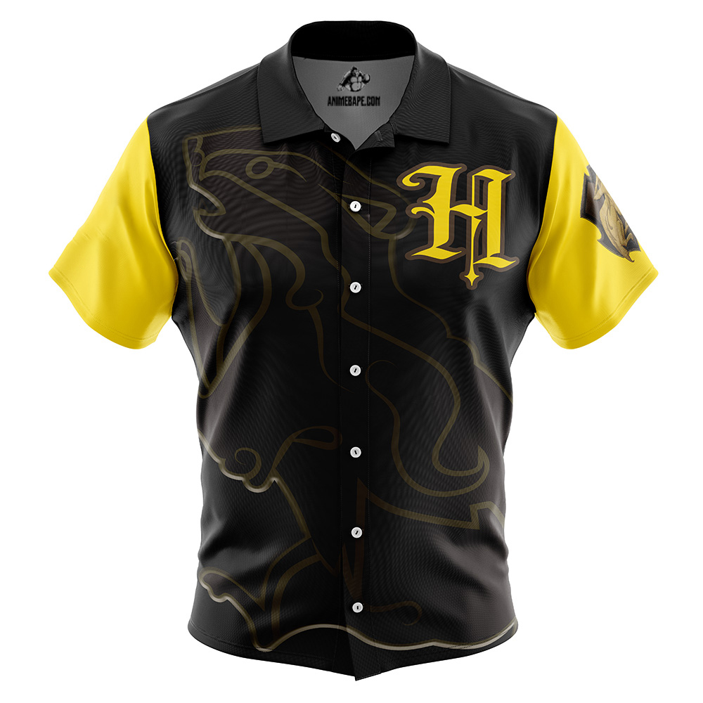 Hogwarts Legacy Hufflepuff V2 Harry Potter Button Up Hawaiian Shirt
