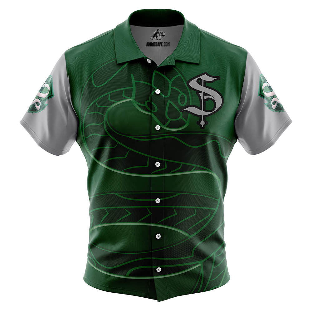 Hogwarts Legacy Slytherin Harry Potter Button Up Hawaiian Shirt