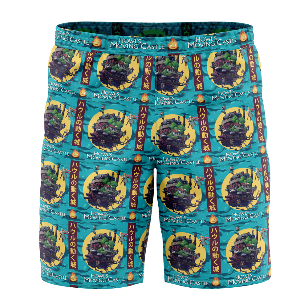 Howls Moving Castle Studio Ghibli Board Shorts Swim Trunks