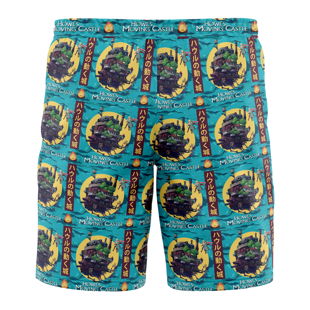 Howls Moving Castle Studio Ghibli Board Shorts Swim Trunks