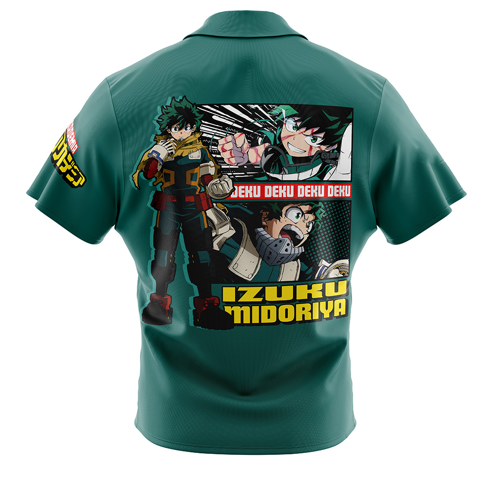 Izuku Midoriya (Deku) My Hero Academia Button Up Hawaiian Shirt