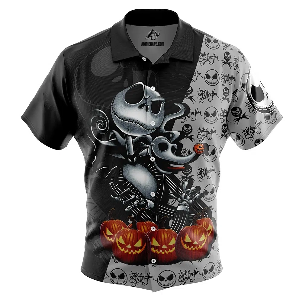 Jack The Night Before Christmas Button Up Hawaiian Shirt