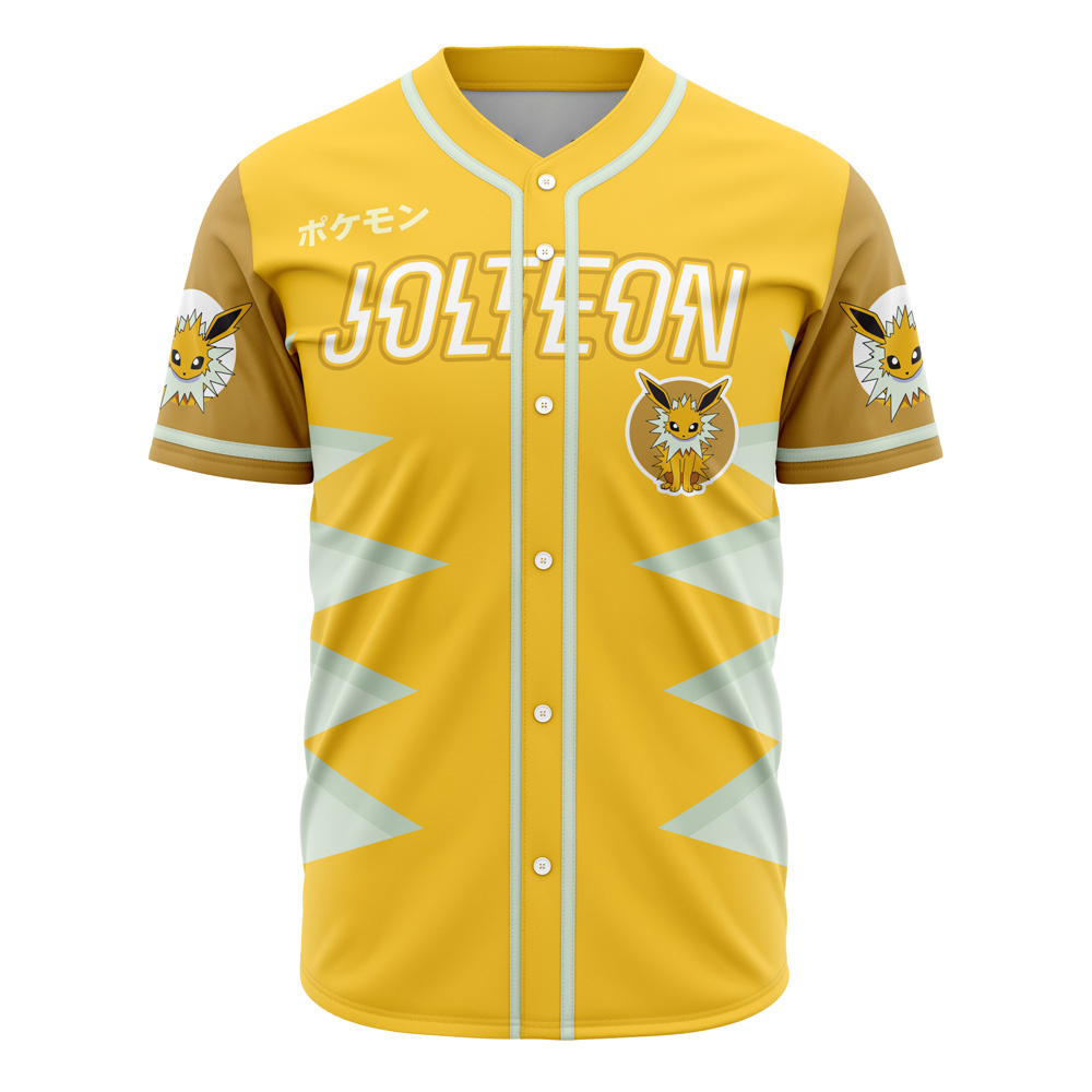 Jolteon Eeveelution Pokemon Baseball Jersey