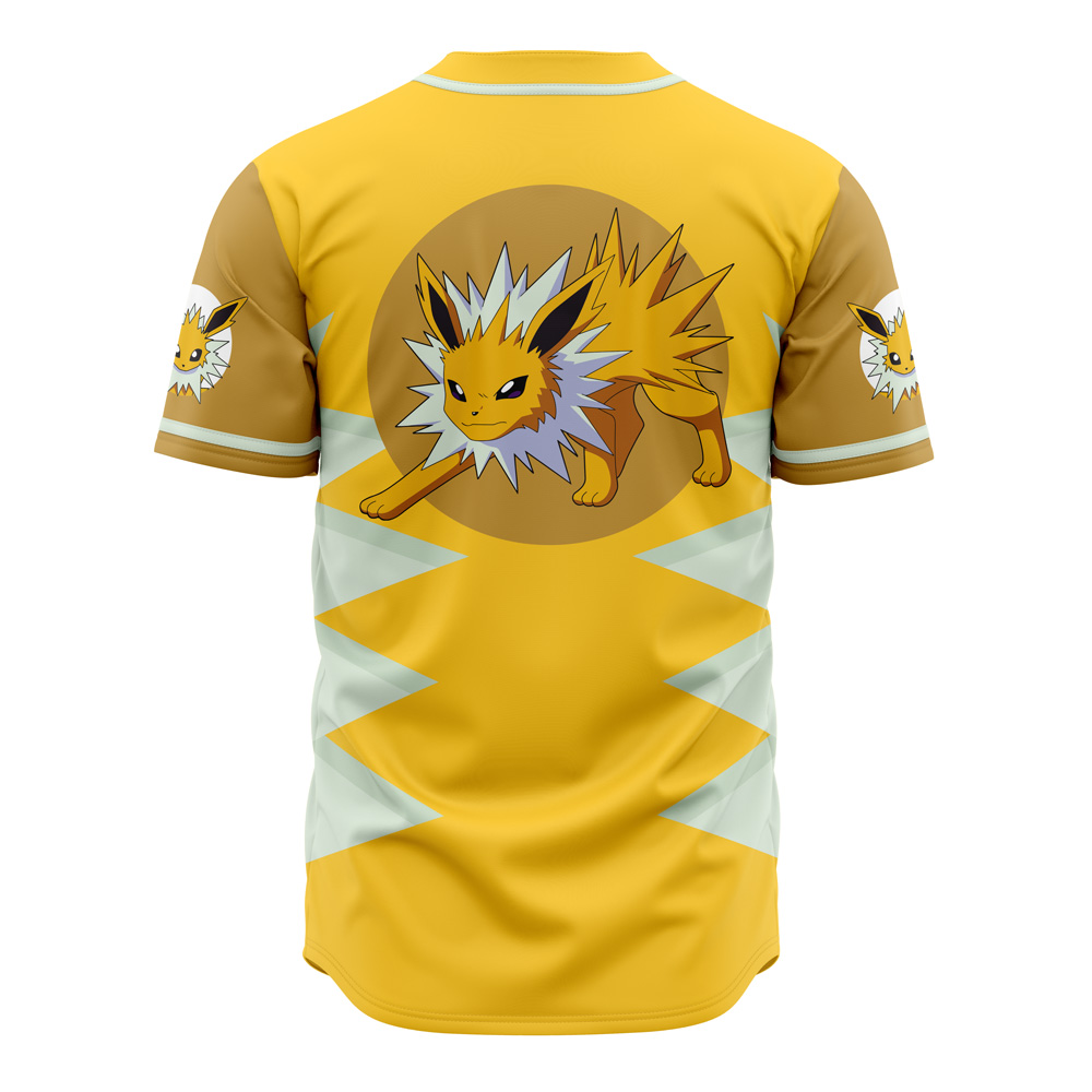 Jolteon Eeveelution Pokemon Baseball Jersey