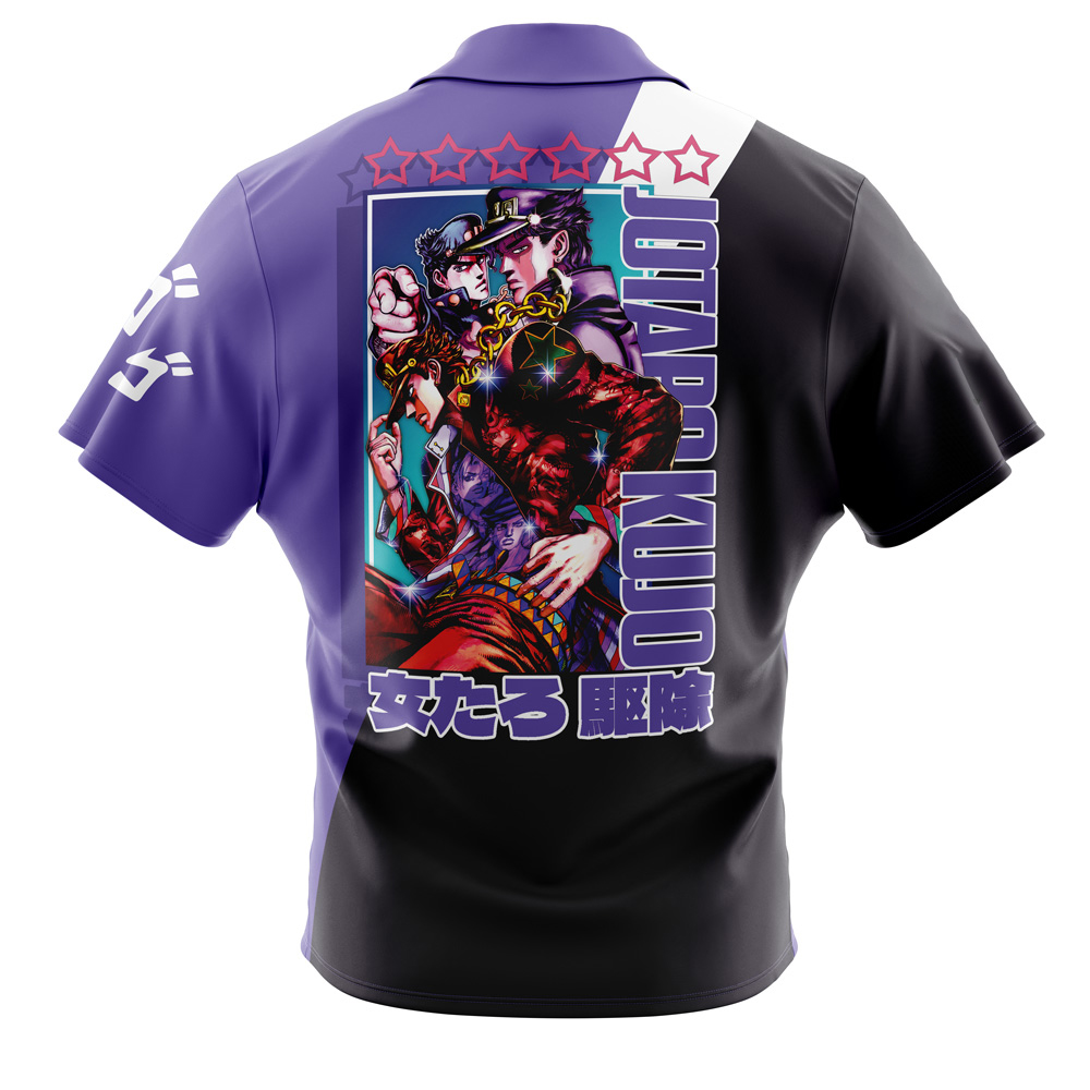 Jotaro Kujo Jojo’s Bizarre Adventure Button Up Hawaiian Shirt 471411