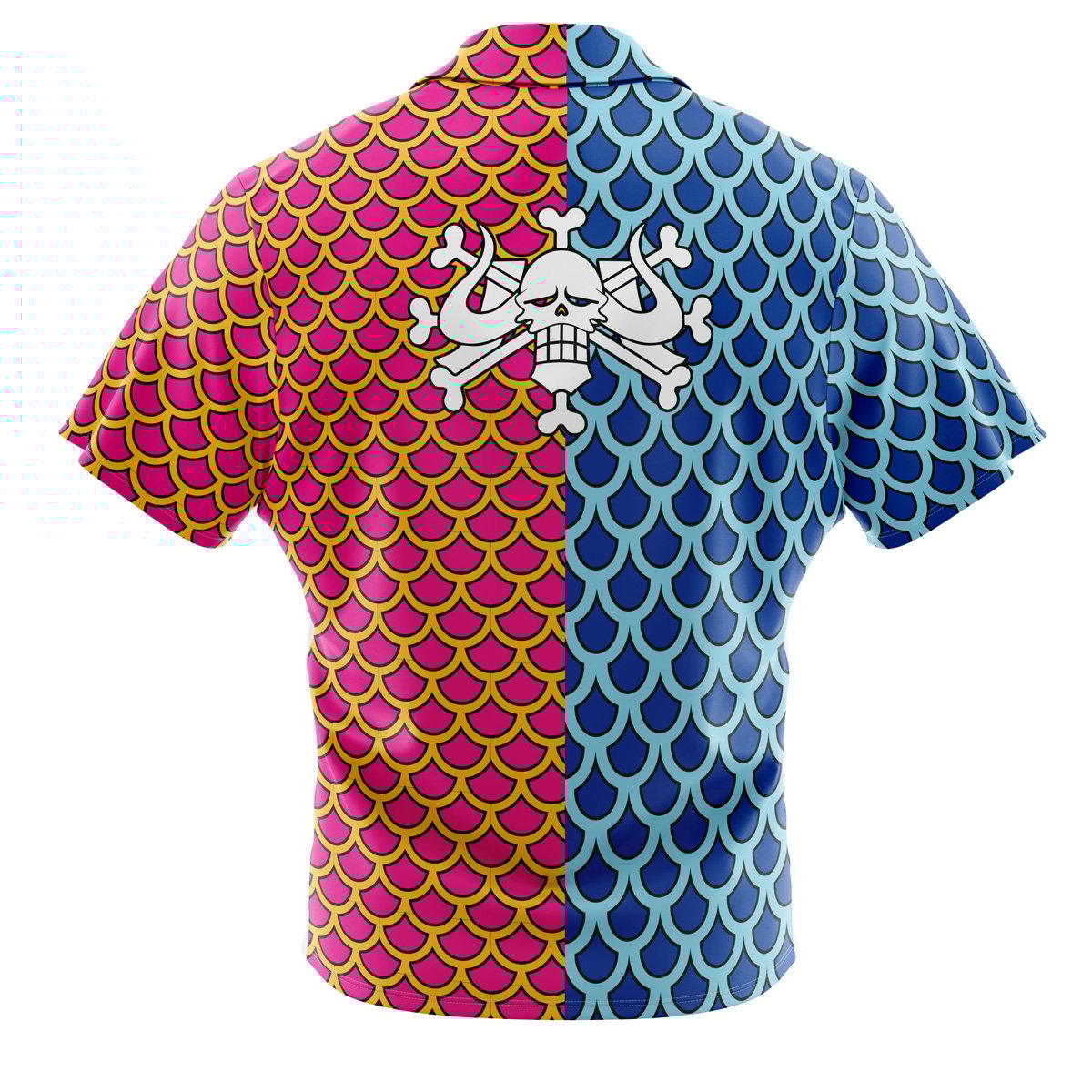 Kaido Pattern One Piece Pirates Button Up Hawaiian Shirt