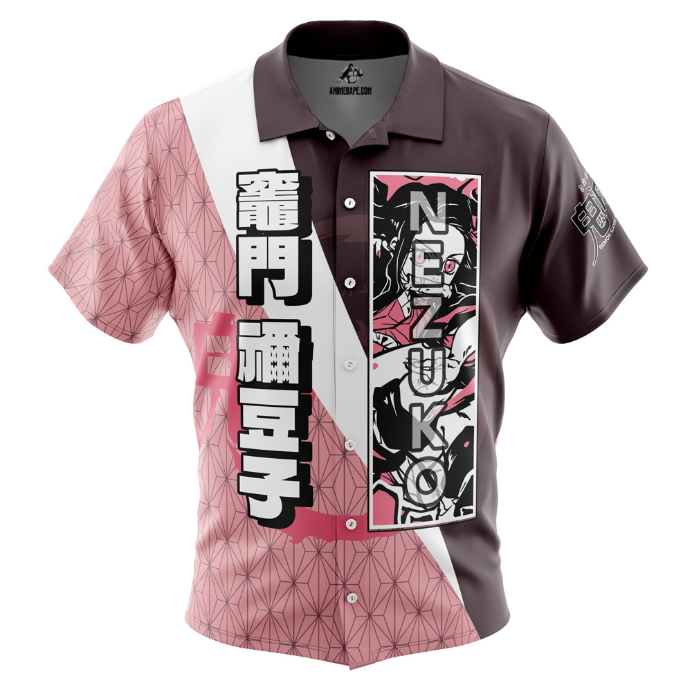 Kamado Nezuko Demon Slayer Button Up Hawaiian Shirt