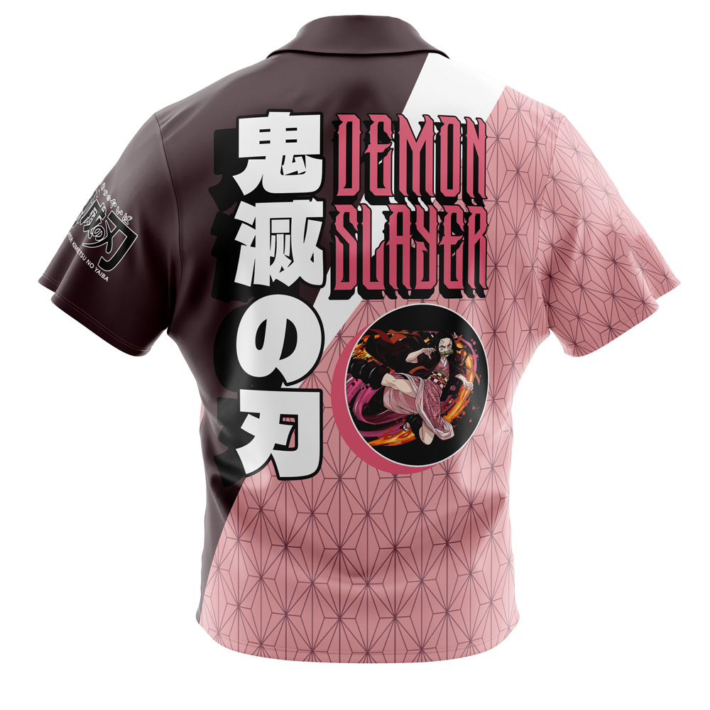 Kamado Nezuko Demon Slayer Button Up Hawaiian Shirt