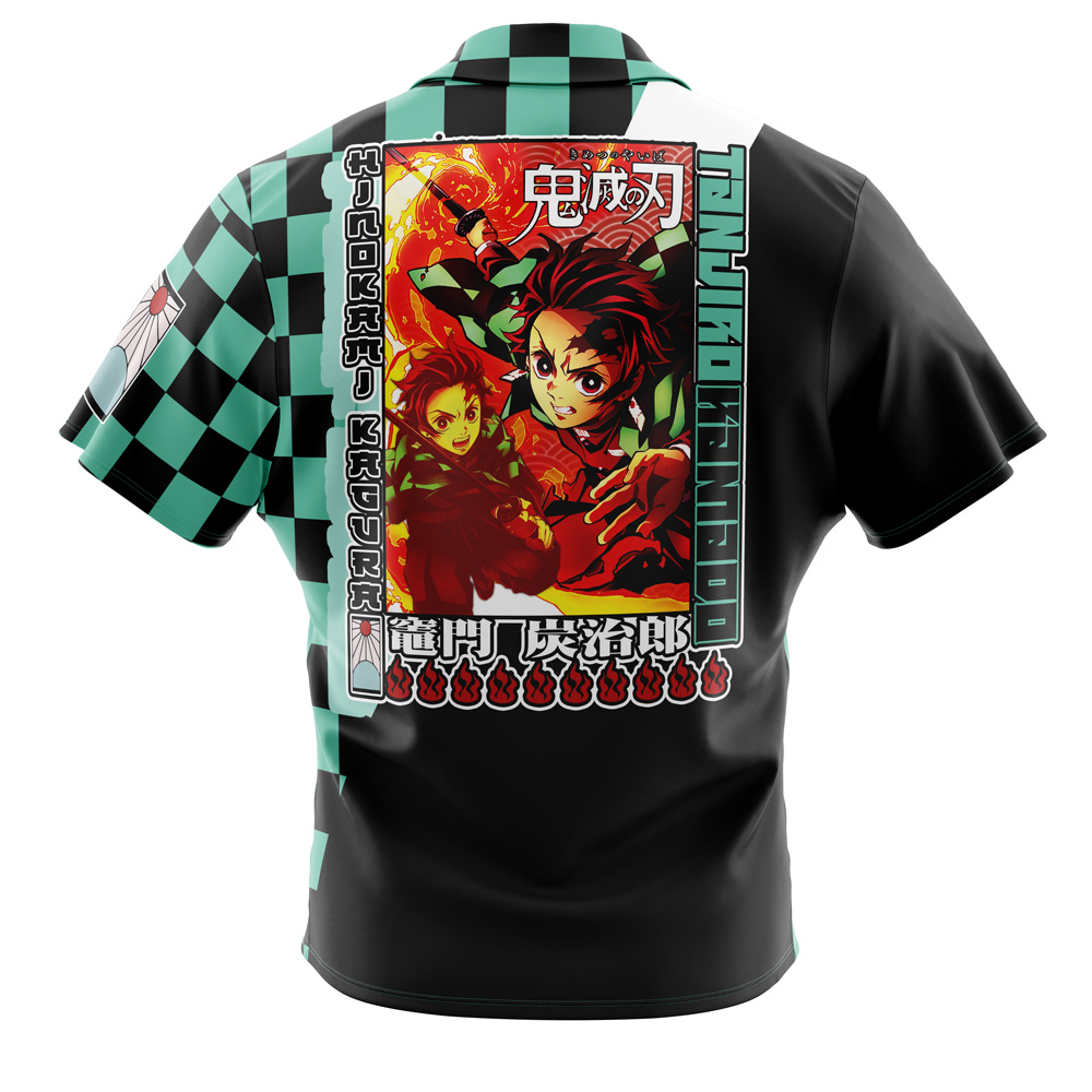 Kamado Tanjiro Demon Slayer Button Up Hawaiian Shirt